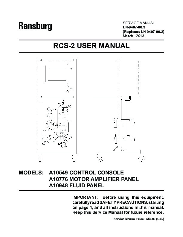 Ransburg RCS-2 User Manual LN9407003sm