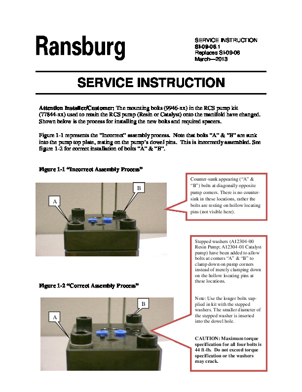 Ransburg RCS-2 Pump SI09061si