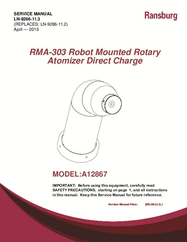 RMA Direct MODEL A12867  Service Manual