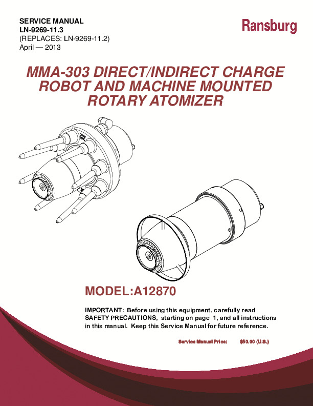 MMA 303 Direct/Indirect Service Manual