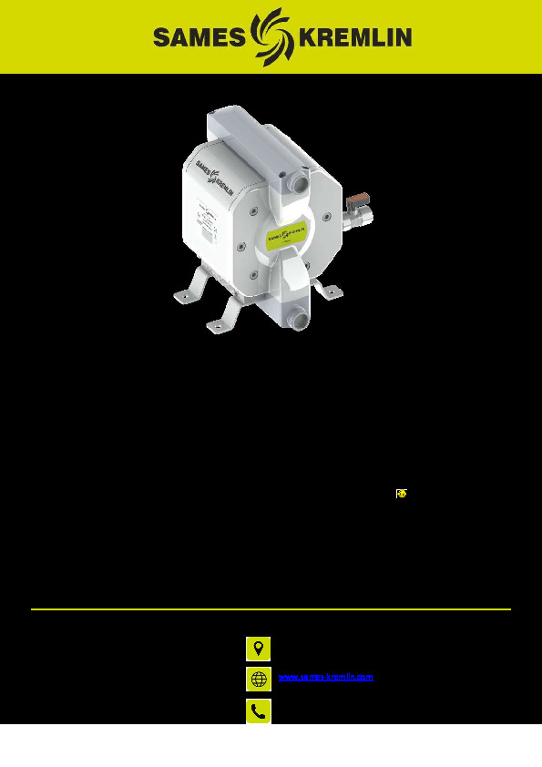 DIAPHRAGM PUMP 04D140 Equipment reference 144 907 020 User Manual 582116110