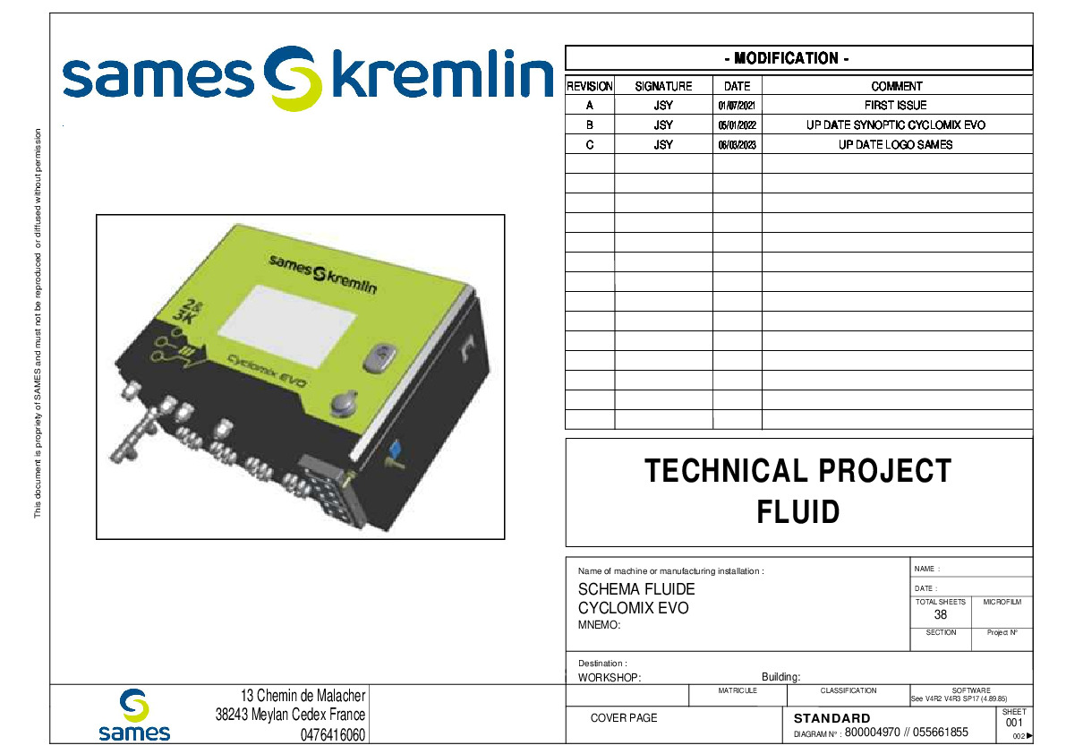 Cyclomix® Evo Fluid diagram