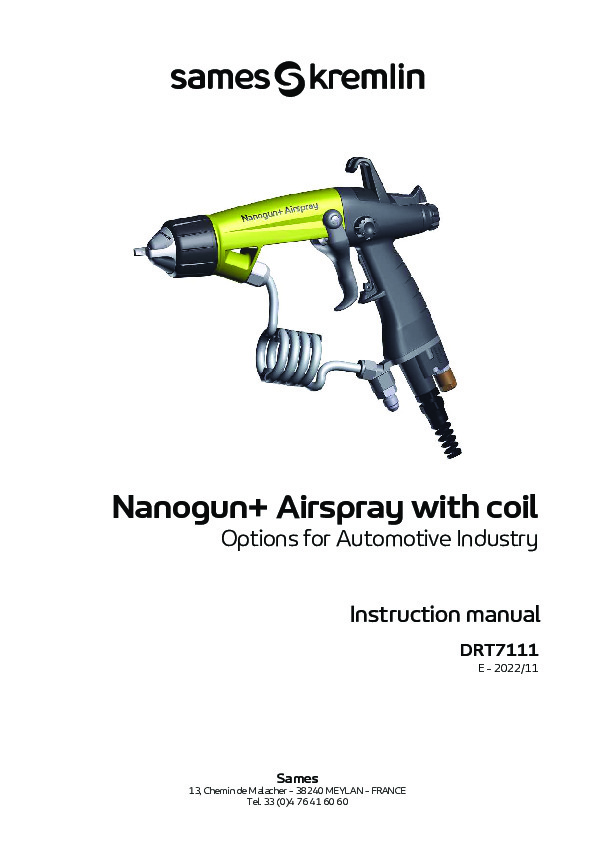 Nanogun+ Airspray with coil  Options for Automotive Industry DRT7111