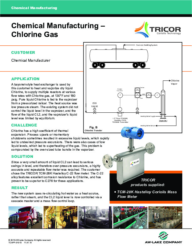 Chemical Manufacturing – Chlorine Gas