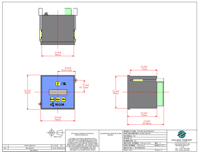 TCE-8000 ELECTRONICS Drawing