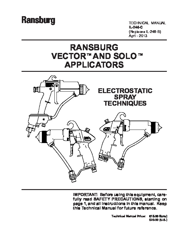 Vector Solo Spray Techniques (Serv. Man. IL-246-C)