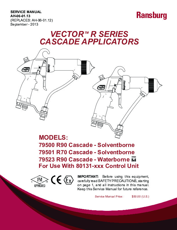 Vector R Series Cascade (Serv.Man. AH-06-01.13)