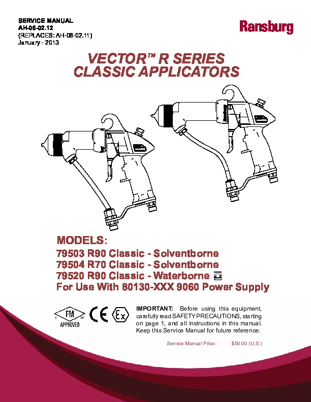 Vector R Series Classic (Serv. Man. AH-06-02.12)