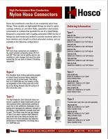 Hosco - High Performance Non-Conductive Nylon Hose Connectors